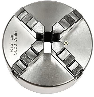 Mandrino a 4 ganasce autocentrante, 80/100/125 mm, mandrino girevole Chuck, 4 ganasce per tornio, mandrino girevole, mandrino a tre punte (125 mm)