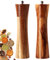 Salt and Pepper Grinders Set, 8 inch Acacia Wooden Salt and Pepper Mills Shakers Kit Ceramic Rotor with Strong Adjustable Coarseness