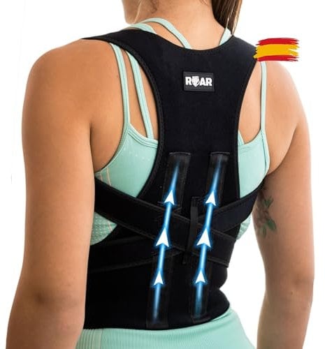 Roar® Busto correttore posturale uomo donna – Fascia posturale spalle e schiena – Raddrizza schiena e spalle – Dispositivo postura corretta traspirante regolabile