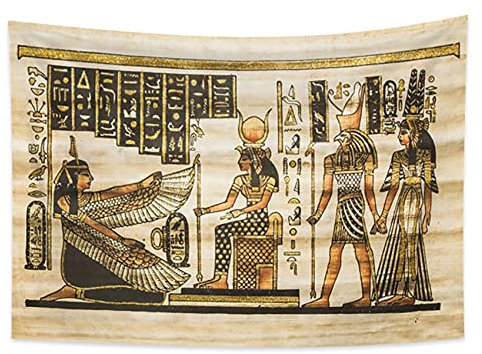 YONGFOTO 150x100cm Antikes Ägypten Tapisserie Pharao Gott Horus Hieroglyphen Papyrus Symbol Alte Zivilisation Wandbehang Tapisserien für Heim Wand-Dekor Tischdecke Decke
