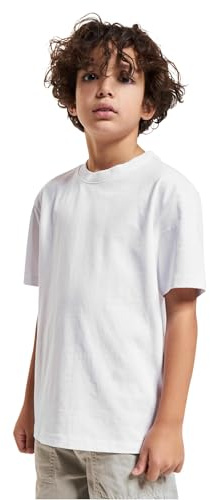 Urban Classics Jungen T-Shirt Boys Heavy Oversize Tee, lässiges T-Shirt für Jungen, White, 146/152