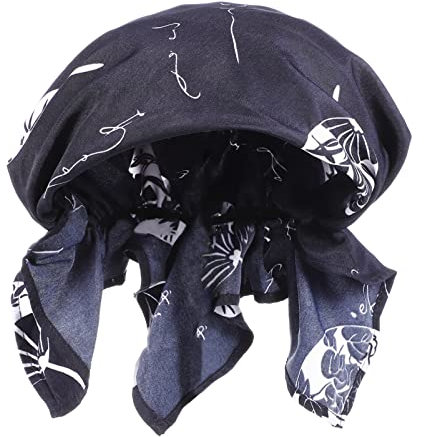 HEMOTON Damenhut Scrub Cap Unisex Kopftuch Bandana Bistromütze M?nner Kochhaube Chef Küchenmütze Gastromützen Koch Hut Küche Restaurant Hotel Berufsbekleidung Zubeh?r Black Cap Black Cap Black Cap