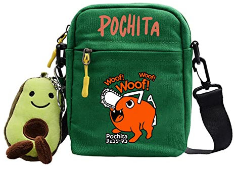 flowereyes Chainsaw Man Shoulder Bag With Adjustable Shoulder Strap Pochita Daypack Tote Bag Satchel Causal Devil Pochita Bag Small Square Bag