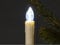 Trango 24-flammig 340047KW Außen LED-Christbaumkerzen Outdoor Weihnachtskerzen kaltweiss leuchtend – 24 Kerzen mit Stecksystem Außenbereich leuchtende Weihnachten - Christmas Candle LED auswechselbar