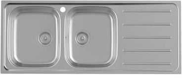 ROCA A873121A01 VICTORIA Fregadero 2 Cubetas Escurridor Derecha Acero Inoxidable