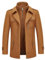 KUDORO Manteau Homme en Laine Chaud pour Hiver Trench Coat Mi-Long Classique Pardessus Parka Caban Slim Fit Élégant Business Décontractée Duffle-Coats Coup-Vent Revers Overcoat(Brun,XL)