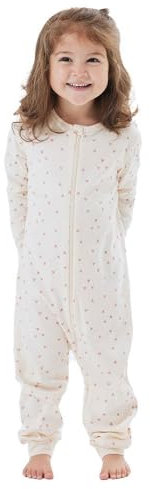 NAME IT Baby - Mädchen Nbfnightsuit Zip Buttercream Hearts Noos, Buttercream, 92