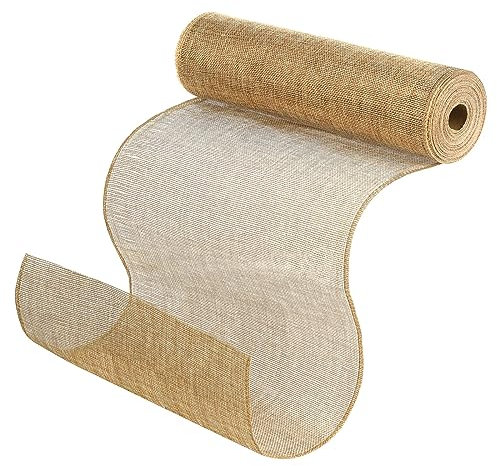 Tischläufer Jute, 28cm x 10m Tischläufer Tischband DIY Hochzeitsdeko Retro Party Tischläufer Beige Leinen Rolle Tischdeko Jutestoff Tischdecke für Geburtstag Hochzeit Ostern Dekoration
