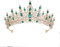 Hochzeit Braut Kristall Tiara Strasssteine Mädchen Haar Krone Prinzessin Stirnband Krone Haarschmuck für Hochzeit Verlobung Geburtstag Party Schönheitswettbewerb Bühnenauftritte,Grün