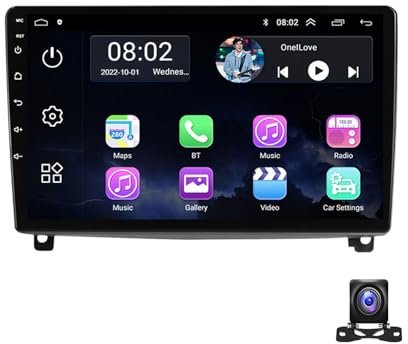 EsaSam Radio De Coche 9 Pulgadas con Pantalla Táctil 2 DIN para Peugeot 407 2004~2011, Autoradio con Bluetooth/GPS/FM/RDS/USB/4G, Apoyo Mandos Volante, Carplay, Android Auto,Y2 2g+32g