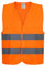 PROOF COMFORT & SAFETY Warnweste Auto Reflektorweste Leuchtweste Fahrrad Fahrradweste Reflektierend Sicherheitsweste Reflektierende Weste Unfallweste Pannenhilfe 1 Stück Leuchtend Orange L
