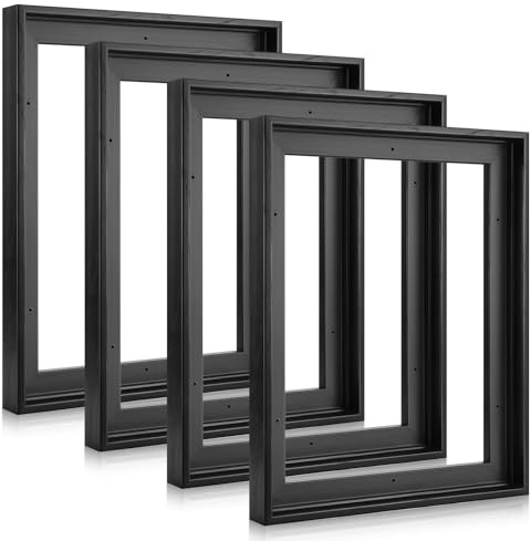 Soaoo 4 Pcs Canvas Floater Frames 11'' x 14'' Black Floating Canvas Frame 0.9 Deep Artwork for Paintings with Hardware Kit Included for Wall Prints Painting, Assemble Required