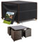 MUPAS Abdeckung Gartenmöbel Winterfest Wasserdicht 420D Oxford Gewebe Schutzhülle Gartenmöbel für Gartentische Terrassenmöbel Rechteckig Kommt mit Aufbewahrungstasche 150 x150 x74cm