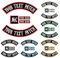 DIYEMB 5 Stück individuell bestickte Biker Patches, personalisierte Stickerei Rocker Patch Fahrer Motorrad Patches für Veteranen Weste oder Jacke (schwarz)