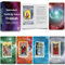 Smoostart holografische Französische Tarotkarten mit Bedeutungen, Tarotkartendeck mit Leitfaden für Anfänger, Schlüsselwörter, Element, Planet, Chakra, Ja oder Nein, musikalische Tonhöhe, Numerologie