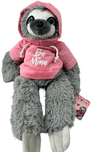 Faultier Kuscheltier XXL 32 cm Plüschtier Anime Kawaii Plush Stofftier Cute Plushies Halloween Weihnachten Geschenke für Kinder (Grau 40 cm Rosa Be Mine)