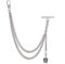 Handmade in The UK Silver Colour Single Albert Pocket Watch Chain with Crown Pendant (18)