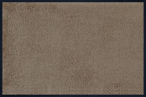 LOGOMATA Fussmatte Taupe 35x85cm Profi Einstiegsmatte, strapazierfähig, rutschfest, Fußbodenheizung, hochwertiges Polyamid, PVC-frei, Feuchtigkeitsabsorbierend, Schmutz- und Staubabweisend