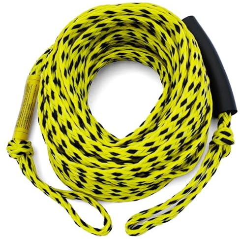 Cuerda de remolque de barco para tubos, barco, 3K 60 pies, 1-3 ciclistas, esquí, esquí, tubo resistente, cuerdas gruesas con espuma flotante para tubos, flotador, agua, wakeboard, tubo remolcable