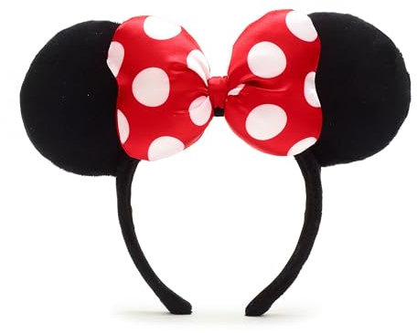 Disney Store Minnie Maus Klassisches Ohren-Stirnband für Erwachsene, Unisex-Zubehör mit Punkte-Schleife