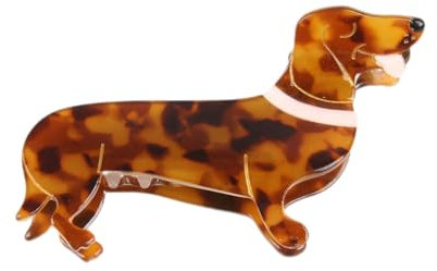 Pinzas para el pelo de perro, pinza para el pelo de perro salchicha, pinza de acetato de moda con forma de perro, lindas pinzas para el pelo para mujeres y niñas