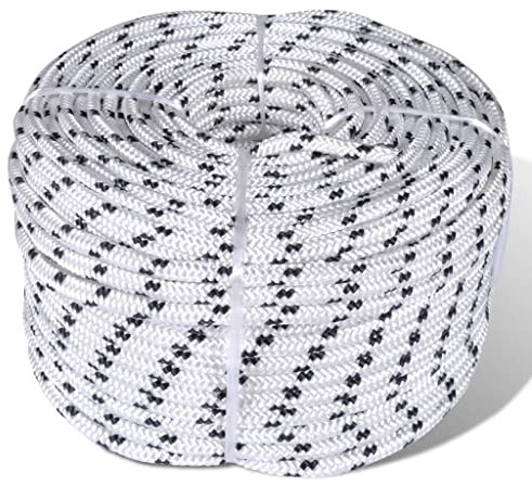 zugseil für leifheit wäschespinne 2mm,spannschnur Sonnenschirm,Geflochtenes Tauwerk Bootsleine Polyester 6 mm x 50 mGeeignet zum Klettern, Bergsteigen und für Einbrüche.