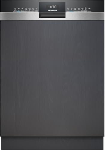 Siemens SX53ES22CE, iQ300 Smarter Geschirrspüler, Teilintegrierte Spülmaschine, XXL, 60 cm, Made in Germany, Besteckschublade, Auto. Türöffnung am Programmende, Besonders leise, varioSpeed, aquaStop