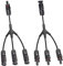 Cleqee Conectores solares Y Branch Adaptador paralelo para panel 1 par de 1 a 3 cables divisores, kit de herramientas de enchufe de alambre para panel solar