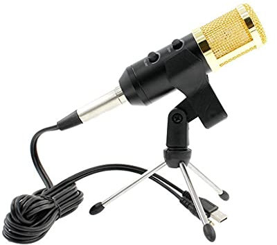 CWCQGH Professional USB Condenser Microphone for Computer Studio Karaoke Mic for Video Recording