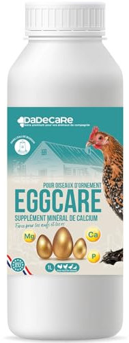 DADECARE Eggcare Calcium pour Oiseaux 1 l avec minéraux et vitamines – Œufs sains et coquilles résistantes – Fortifie Les os – Convient pour Tous Les stades de développement
