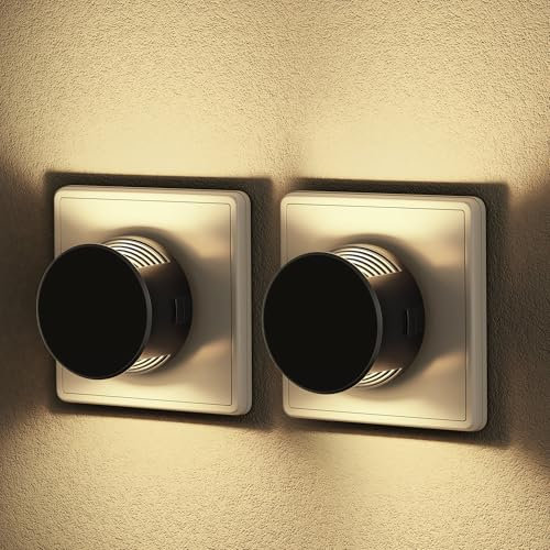 JandCase Nachtlicht Steckdose mit Dämmerungssensor, 3 Einstellbare Helligkeitsstufen, 3000K WarmWeiß Nachtlicht mit steckdose für Flure, Treppen, Schlafzimmer, Badezimmer 2 Stück