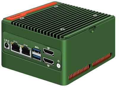 AIOPCWA N150 X86-P6 Mini PC (N100 Upgrade), 4x M.2 NVMe NAS Mini Desktop Computer with 2x i226-V 2.5GbE LAN, DDR5 Micro PC 16GB RAM 256GB SSD, 2-Display, WiFi7/BT5.4 Expandable