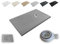 Receveur de Douche en Résine Allégée Extra-plat Aligeres - Toutes les dimensions disponibles - Antidérapant Texture Ardoise - Siphon et Grille Inclus (GRIS RAL 7037, 70x120)