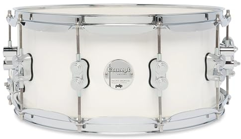 Pacific Drums Concept Maple Snare Drum, 14 x 6,5, Pearlescent White Lacquer