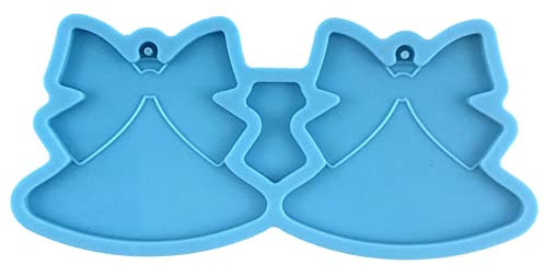 Silikonform mit 3D-Schleife, Glocke, Ohrringe, Weihnachtsschmuck, Anhänger, Harz, Tropfenform, leicht zu entnehmen