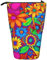 Tragbar Federmäppchen Regenbogen Tie Dye-Rot Bleistifttasche mit Reißverschluss Pencil Case für College Damen College-Studenten