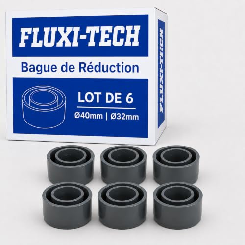 FLUXI-TECH - Bague de Réduction 40mm | 32mm en PVC - PN16 - Lot de 6