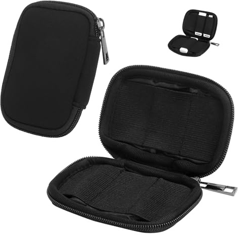 YPLANGENT 1 Stück USB Stick Tasche Kleine Aufbewahrungstasche USB Stick Aufbewahrung Aufbewahrungbox Taschen Organizer für 6 StüCk USB Speicher Organizer für Elektronisches ZubehöR Schwarz