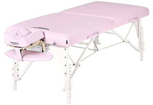 Master Massage Monclair Mobil - Lettino da massaggio Reiki, pieghevole, in legno, 71 cm, colore: Rosa cristallo