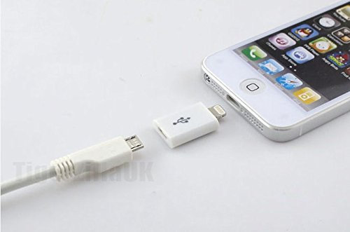 TigerZilla - Adaptador Lightning a micro USB para Apple iPhone X/8/7/6/5 iPad iPod (3 unidades)