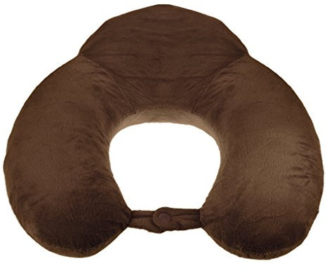 IPENNY Nackenkissen U-förmiges Kissen Nackenhörnchen Nackenstützkissen Gedächtnis-Baumwolle Faltbarer Speicher Reisekissen für Autoreise Flugzeug für Erwachsene