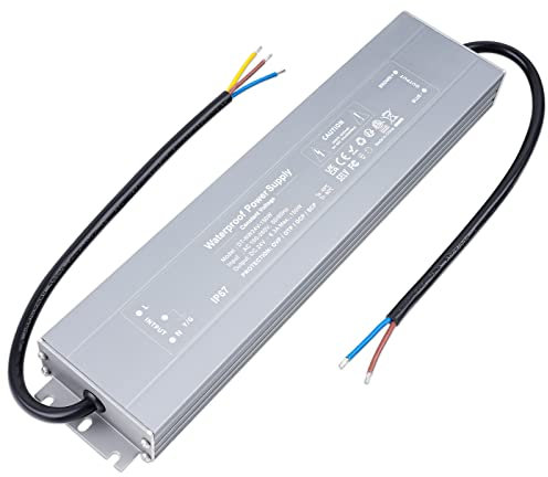 VARICART IP67 Wasserdichter Trafo 24V 150W 6.25A Treiber Netzteil, Ultra Dünn Konstantspannung Transformator AC 230V auf DC 24V Adapter, Niedervolttrafo für MR11 G4 MR16 LED Streifen