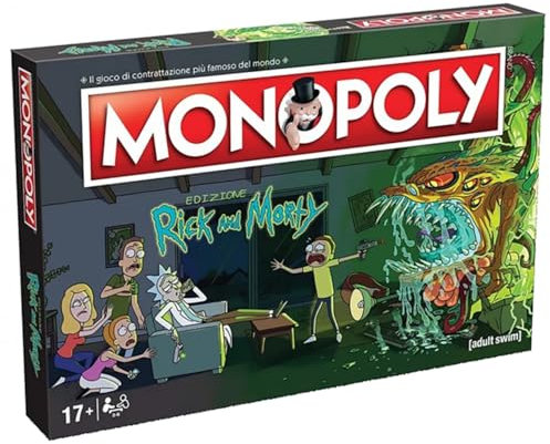 Winning Moves Monopoly Rick and Morty – Brettspiel für Erwachsene und Kinder, 2 bis 6 Personen, ab 8 Jahren