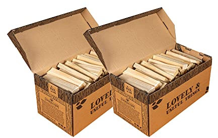 Logpile - Kiln Dried Kindling Wood for Log Burners (2 boxes) | Quick & Easy Fire Lighting Smokeless Fire Starter for Wood burners, Fireplaces, Stoves, Pizza Ovens | Sustainably Sourced Natural Wood