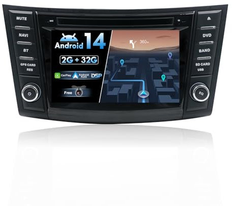 BXLIYER Android 14 IPS Autoradio pour Suzuki Swift ERTIGA (2011-2017) - 2G+32G - sans Fil Carplay + Android Auto - Caméra + MIC GRATUITES - 2 Din 7 Pouce - Dab Volant WLAN DSP Fast-Boot Split-Screen