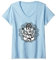 Damen Ganesha Mandala Hindu Gott Hinduismus Yoga Geschenk T-Shirt mit V-Ausschnitt