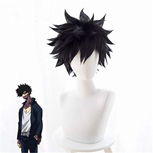 Anime My Hero Academia Dabi Perücke Cosplay Kostüm Boku No Hero Academia Kurzes schwarzes Kunsthaar Halloween Party Perücken + Perücke Cap