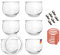 Flaschenbauer - 1/2l Einmachglas 500ml Tulpen-Form - verwendbar als Marmeladenglas, Vorratsglas, Konservenglas 6 Stück