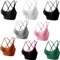 Libella 3er Pack Damen Bustier Bralette Sport BH Wohlfühl-BH Sportliche Comfort BH Gepolsterter Push UP Stützfunktion verstellbare Träger Ohne Bügel Yoga Fitness 3765 Schwarz SM