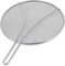 Splatter Screen for Frying Pan Metal Grease Splatter Guard, Non-Stick Extra Fine Mesh Weave for Cooking & Frying Silver 25cm